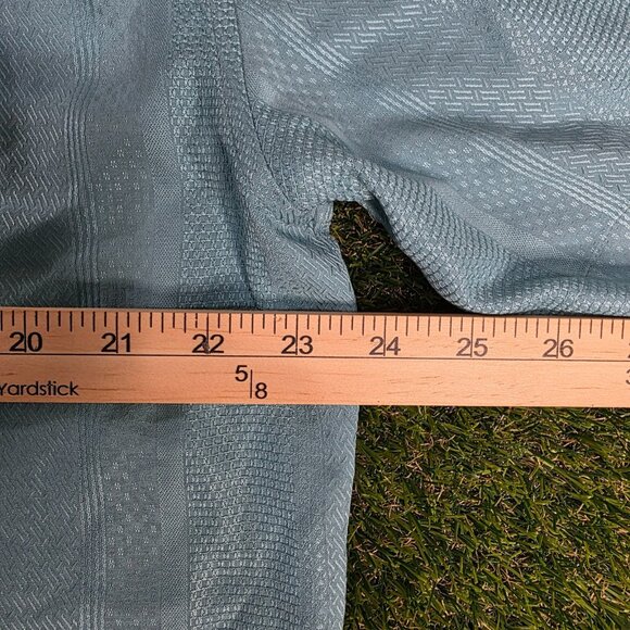 Jos A Bank Shirt Mens Large Blueish Green 100% Silk‎ Hawaiian Short Sleeve - Picture 6 of 7